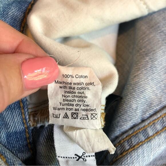 Madewell Denim Shorts Women’s 25 Light Wash Frayed Raw Hem Relaxed Boho Summer - Picture 8 of 9